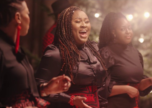 Gospel singers performing in the nave 