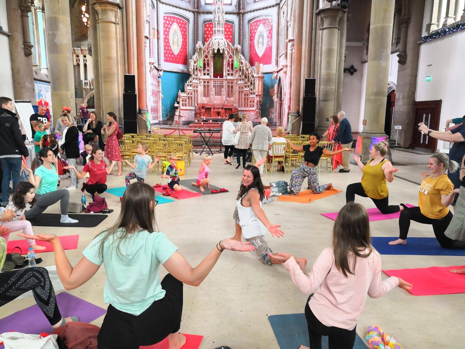family yoga at manchester monastery