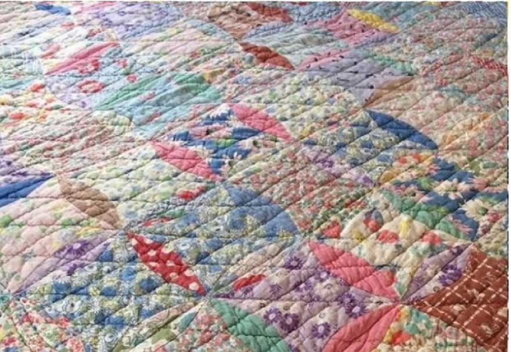 quilt made from feed sacks