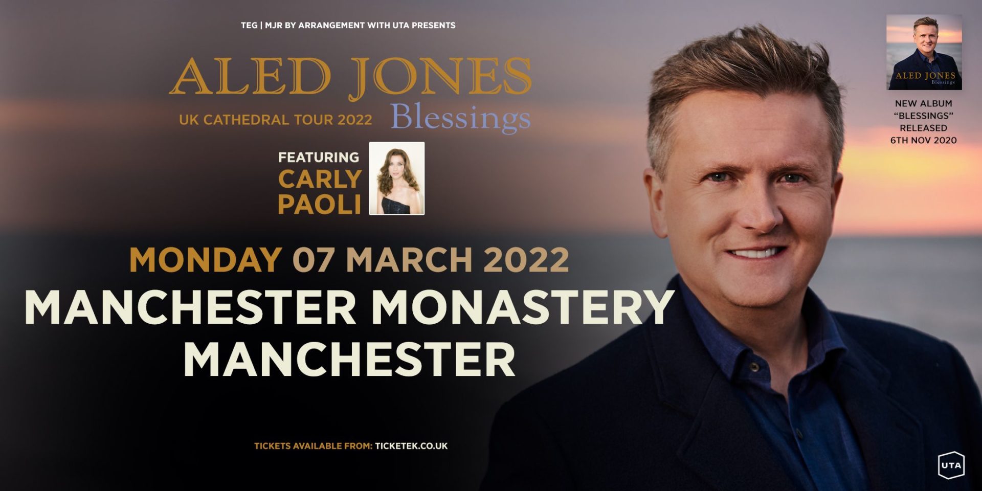 Aled Jones Cathedral Tour 2022 Manchester Monastery