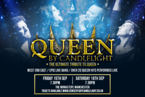 Queen by candlelight at Manchester Monastery